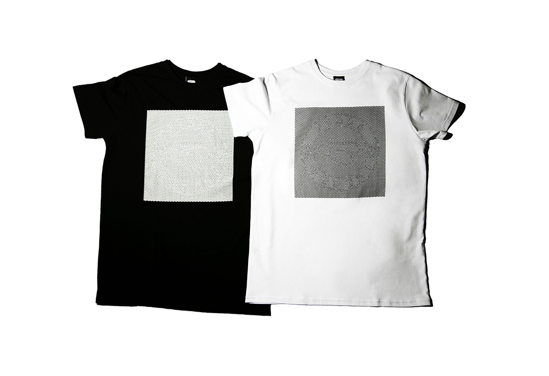 черная и белая футболка LS25